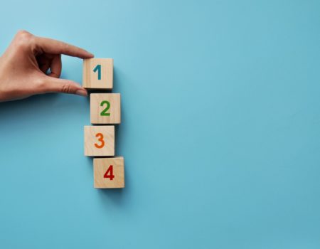 numbered blocks stacked on top of each other