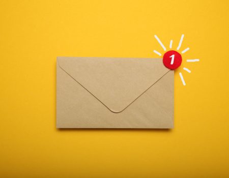 brown envelope with number one in top right corner